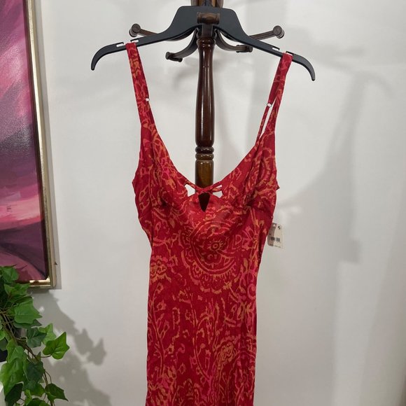 Free People Mystical Mindset Printed Maxi in scarlett combo Size M - Picture 8 of 15